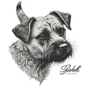 Border Terrier tattoo design idea