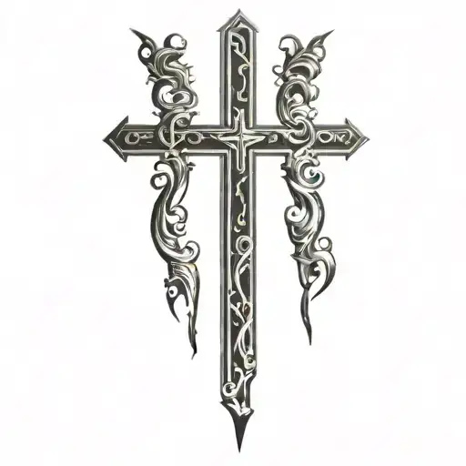 BLACK CROSS tattoo design idea