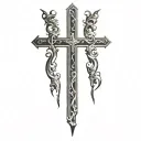 BLACK CROSS tattoo design idea