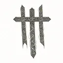 BLACK CROSS tattoo design idea