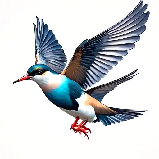 3 swallow flying away tattoo design idea
