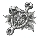 Wishbone tattoo design idea