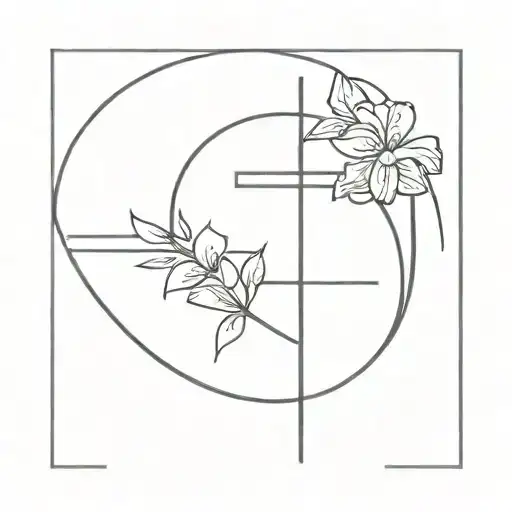 name Esfandiar with a cross design tattoo design idea
