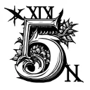 Roman Numeral 5 tattoo design idea