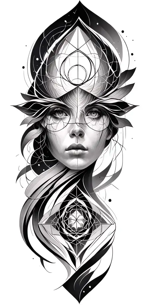 sacred geometry tattoo design idea