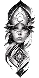 sacred geometry tattoo design idea