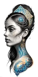 sacred geometry tattoo design idea