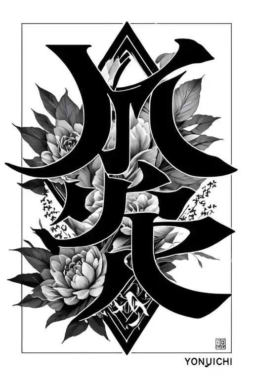 "Yonjuichi" "Yonjuichi" geometric. serenity. virgo tattoo design idea