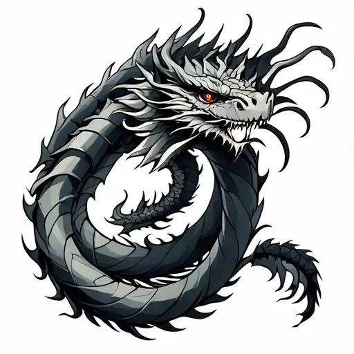 Dragon Wrapped Around Arm tattoo design idea