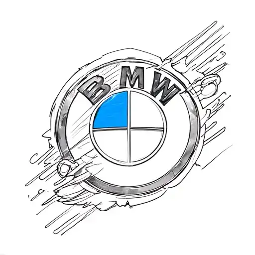WRB in BMW LOGO tattoo design idea