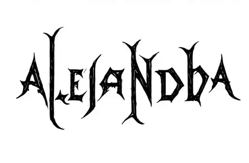 "ALEJANDRA" tattoo design idea