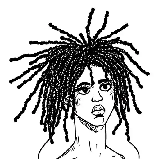 voodoo doll dread locks for hair tattoo design idea