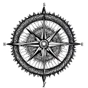 Mandala Compass tattoo design idea