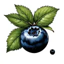 Blueberry tattoo design idea