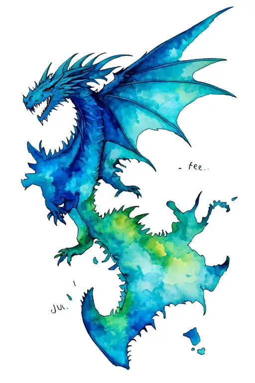 game of thrones map, smaug flying around the map tattoo design idea