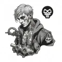 lil peep hellboy tattoo design inspired tattoo design idea