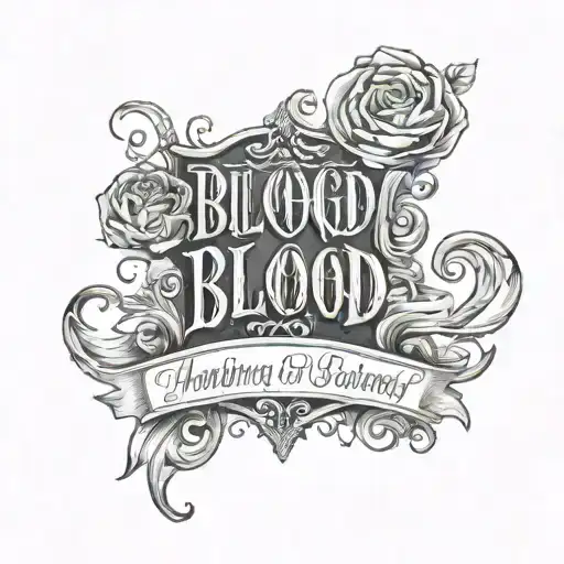 The quote "anything that gets your blood flowing is worth your all" on quad tattoo design idea