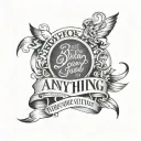 The quote "anything that gets your blood flowing is worth your all" on quad tattoo design idea