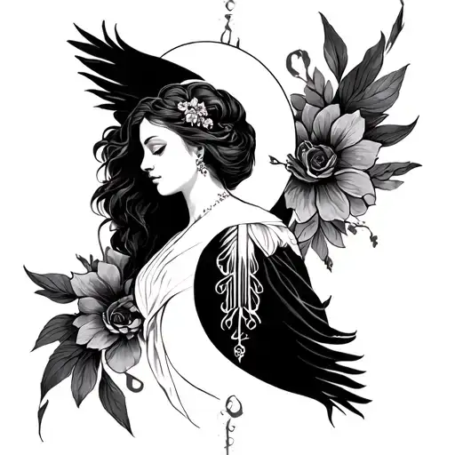 god is within her she will not fail everything happen for a reason you can also add a little bit of red  tattoo design idea