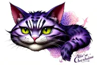 Cheshire Cat from Alice In Wonderland tattoo design idea