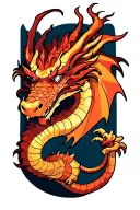 dragon wrapped tattoo design idea