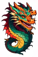 dragon wrapped tattoo design idea