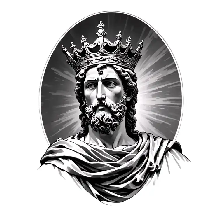 king david statue tattoo design idea