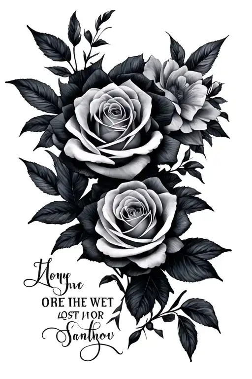 memorial tattoo for a lost father son tattoo design idea