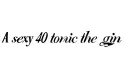 "A sexy 40 tonic in the gin" tattoo design idea