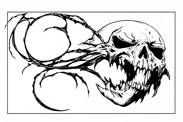 magic the gathering scary tattoo design idea