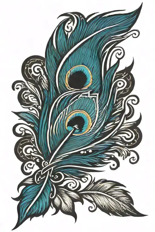peacock feather tattoo design idea