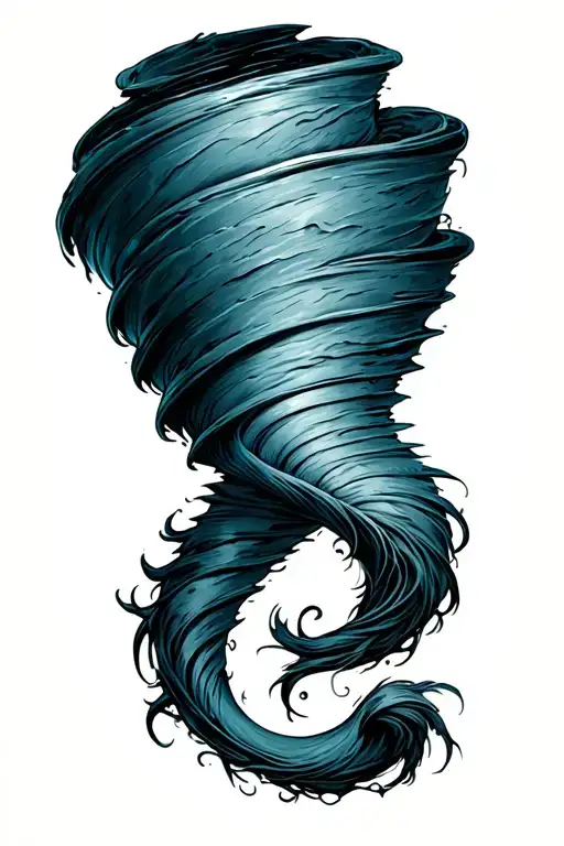 tornado tail tattoo design idea