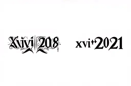 "xxvi•2014 xxvii•2018 v•2021 " tattoo design idea