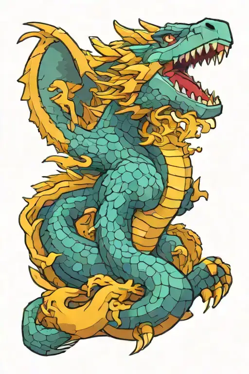 minecraft change dragon holding tattoo design idea