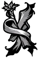 Cross With Ribbon laced tattoo design idea