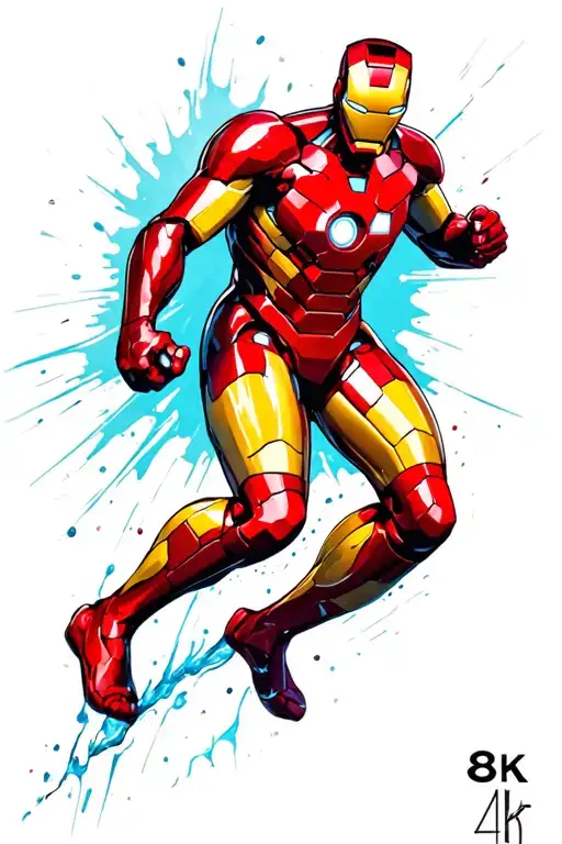 ironman doing an ironman triathlon tattoo design idea