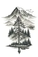 mount rainier tattoo design idea
