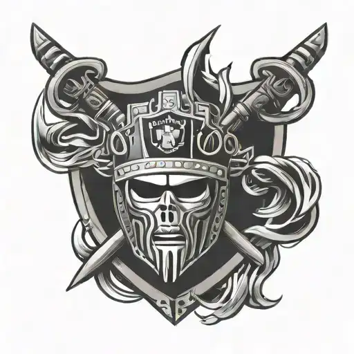Raiders logo intertwined tattoo design idea