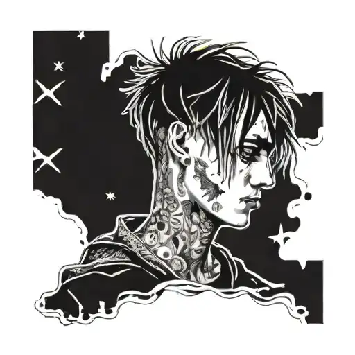 lil peep tattoo design idea