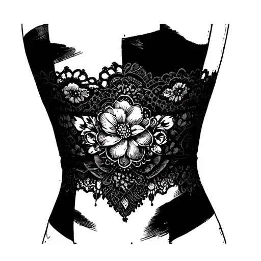  lace Garter belt on thigh tattoo tattoo design idea