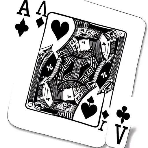 Black Jack poker game w/ Ace and king tattoo design idea
