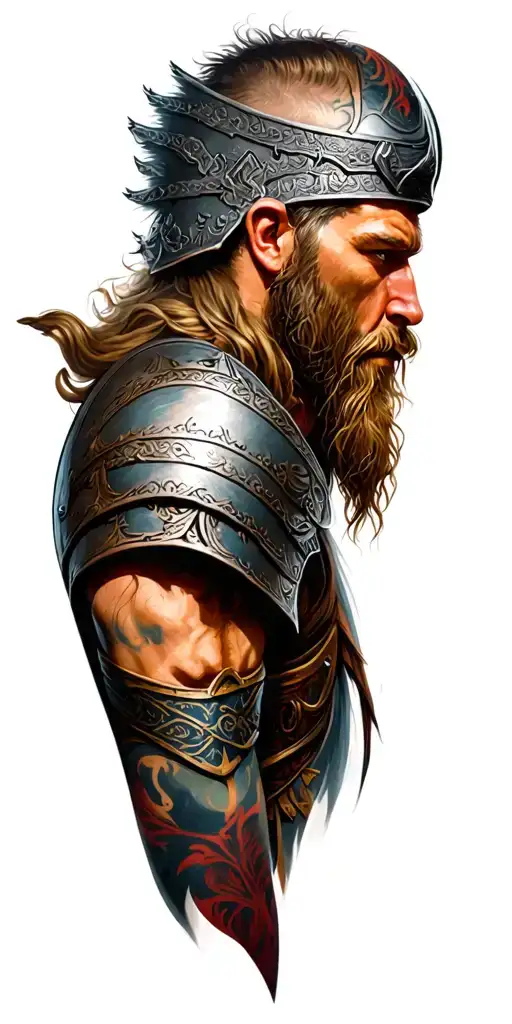 viking warrior tattoo design idea