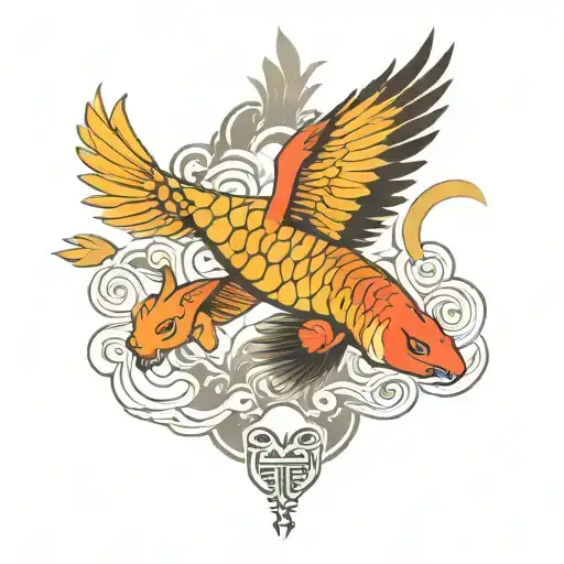 no hearts one soul tattoo design idea