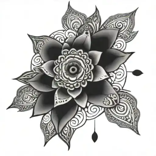 sudarshan chakra mandala tattoo design idea