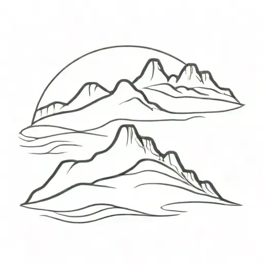 sand dunes tattoo design idea
