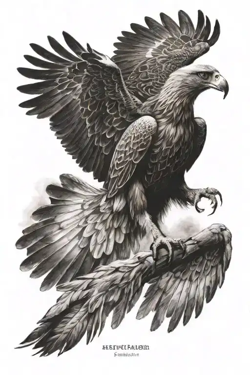wedge tailed eagle tattoo design idea