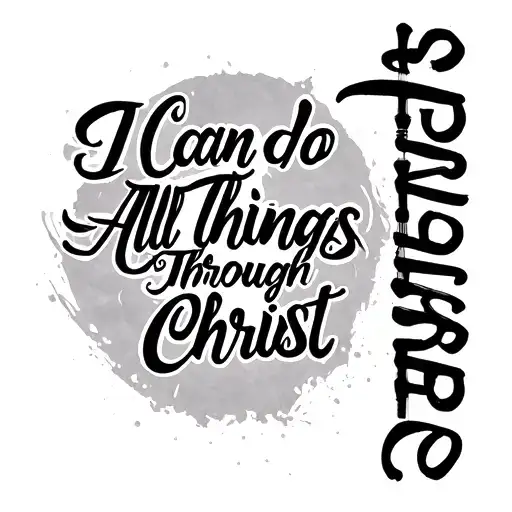 I Can Do All Things Through Christ tattoo design idea