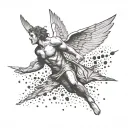 Icarus falling tattoo design idea