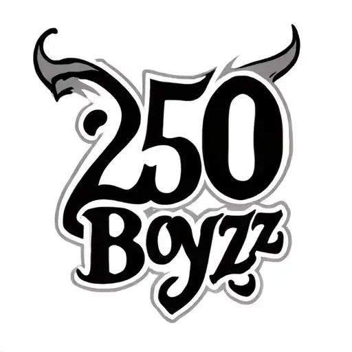 250 Boyz logo tattoo design idea