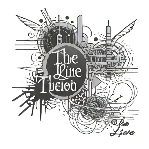 Gestalte mir eine tattoo Vorlage als Bild zum Songtext von 'the line' von twenty one pilots tattoo design idea